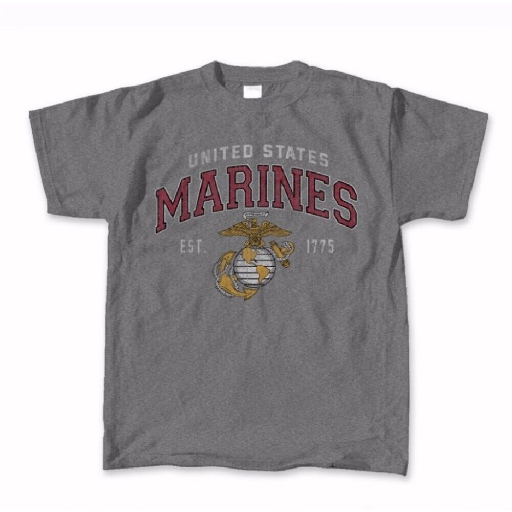 U.S. Marines USMC Vintage Logo Short Sleeve T-Shirt - NEW Fast Ship